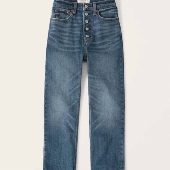 ABERCROMBIE & FITCH Denim - NEW ABERCROMBIE & FITCH women's ultra high rise ankle straight jeans - regular i